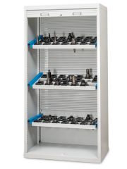 CNC-Rollladenschrank mit Kunststoff Rollladen inkl. 3 x CNC-Werkzeugaufnahmerahmen geneigt oder gerade einsetzbar, Tiefe 500, R 36-16