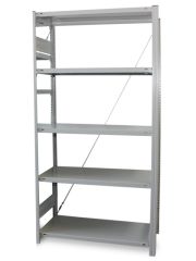 Steckregalsystem-Anbauregal, 5 x Fachboden hhenverstellbar um 25 mm, Fachlast 230 kg