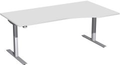 Elektro-Hubtisch rechts hhenverstellbar, 1800x1000x650-1250, Lichtgrau/Silber