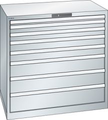 Schubladenschrank 8 Schubladen 1023x725x1000 RAL 7035 Lista 54x36E 78.303.020