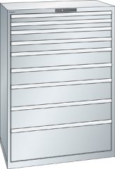 Schubladenschrank 9 Schubladen 1023x725x1450 RAL 7035 Lista 54x36E 78.306.020