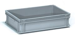 Eurokasten 600 x 400 x 145 mm grau, 2 Muschelgriffe