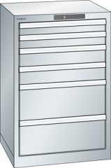 Schubladenschrank 6 Schubladen 564x572x850 RAL 7035 Lista 27x27E 78.106.020