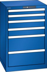 Schubladenschrank 6 Schubladen 564x572x850 RAL 5005 Lista 27x27E 14.258.100