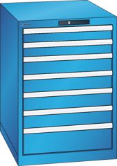 Schubladenschrank 7 Schubladen 564x725x800 RAL 5012 Lista 27x36E 78.136.010