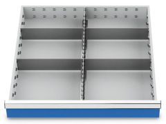 Schubladeneinteilung R 24-24 mit Metalleinteilung fr Front 150 mm