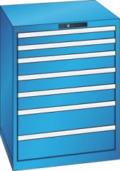 Schubladenschrank 7 Schubladen 717x725x850 RAL 5012 Lista 36x36E 78.166.010
