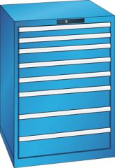 Schubladenschrank 8 Schubladen 717x725x1000 RAL 5012 Lista 36x36E 78.178.010