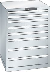 Schubladenschrank 8 Schubladen 717x725x1000 RAL 7035 Lista 36x36E 78.178.020