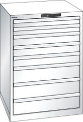 Schubladenschrank 8 Schubladen 717x725x1000 RAL 9010 Lista 36x36E 78.178.110