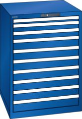 Schubladenschrank 10 Schubladen 717x725x1000 RAL 5005 Lista 36x36E 14.507.100