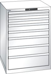 Schubladenschrank 8 Schubladen 717x725x1000 RAL 9010 Lista 36x36E 78.177.110