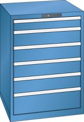 Schubladenschrank 6 Schubladen 717x725x1000 RAL 5019 Lista 36x36E 14.509.040