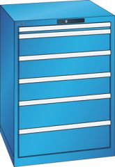 Schubladenschrank 6 Schubladen 717x725x1000 RAL 5012 Lista 36x36E 78.170.010