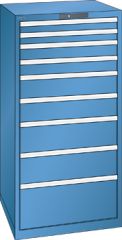 Schubladenschrank 9 Schubladen 717x725x1450 RAL 5019 Lista 36x36E 78.182.040