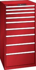 Schubladenschrank 9 Schubladen 717x725x1450 RAL 3003 Lista 36x36E 78.182.070