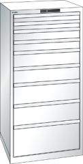 Schubladenschrank 9 Schubladen 717x725x1450 RAL 9010 Lista 36x36E 78.182.110