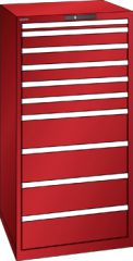 Schubladenschrank 10 Schubladen 717x725x1450 RAL 3003 Lista 36x36E 78.314.070