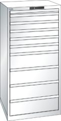 Schubladenschrank 10 Schubladen 717x725x1450 RAL 9010 Lista 36x36E 78.184.110