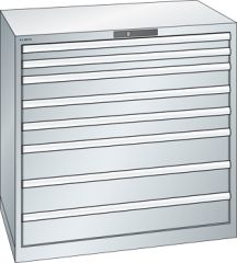 Schubladenschrank 8 Schubladen 1023x725x1000 RAL 7035 Lista 54x36E 78.294.020