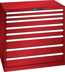 Schubladenschrank 8 Schubladen 1023x725x1000 RAL 3003 Lista 54x36E 78.304.070