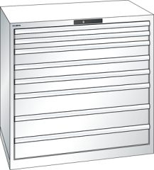 Schubladenschrank 8 Schubladen 1023x725x1000 RAL 9010 Lista 54x36E 78.304.110