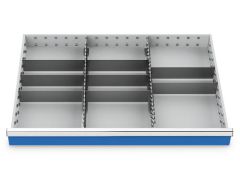 Schubladeneinteilung R 36-24 mit Metalleinteilung fr Front 200/300 mm