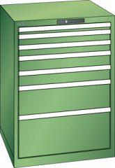 Schubladenschrank 7 Schubladen 717x725x1000 RAL 6011 Lista 36x36E 78.174.030