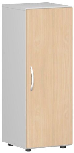 Flgeltrenschrank mit Standfen, Griff links oder rechts, inkl. Trdmpfer, nicht abschliebar, 400x420x1104, Buche/Lichtgrau