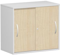 Anstell-Schiebetrenschrank Oberboden 25 mm, mit Stellfen, abschliebar, 800x425x720, Ahorn/Lichtgrau