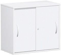 Anstell-Schiebetrenschrank Oberboden 25 mm, mit Stellfen, abschliebar, 800x425x720, Wei/Wei