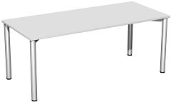 Schreibtisch feste Hhe, 1800x800x720, Lichtgrau/Silber