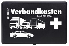 Verbandkasten fr KFZ , Kunststoff Farbe schwarz, Fllung DIN 13164