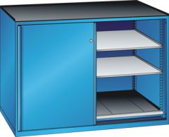 Schubladenschrank Schiebetren 1430x780x1020 RAL 5012 Lista 36x36E 78.258.010