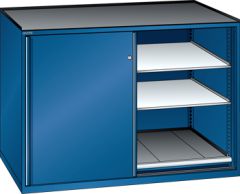 Schubladenschrank Schiebetren 1430x780x1020 RAL 5010 Lista 36x36E 78.258.090