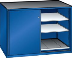 Schubladenschrank Schiebetren 1430x780x1020 RAL 5005 Lista 36x36E 78.258.100