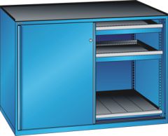 Schubladenschrank Schiebetren 1430x780x1020 RAL 5012 Lista 36x36E 79.482.010