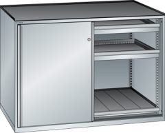 Schubladenschrank Schiebetren 1430x780x1020 RAL 7035 Lista 36x36E 79.482.020