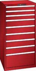 Schubladenschrank 9 Schubladen 717x725x1450 RAL 3003 Lista 36x36E 78.312.070