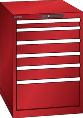 Schubladenschrank 6 Schubladen 564x725x850 RAL 3003 Lista 27x36E 78.530.070
