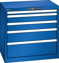 Schubladenschrank 5 Schubladen 717x572x700 RAL 5005 Lista 36x27E 78.557.100