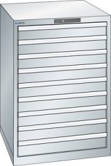 Schubladenschrank 9 Schubladen 717x725x1000 RAL 7035 Lista 36x36E 78.649.020
