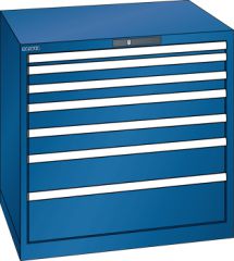 Schubladenschrank 7 Schubladen 870x725x850 RAL 5010 Lista 45x36E 78.687.090