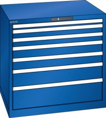 Schubladenschrank 7 Schubladen 870x725x850 RAL 5005 Lista 45x36E 78.688.100