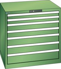 Schubladenschrank 7 Schubladen 870x725x850 RAL 6011 Lista 45x36E 78.692.030