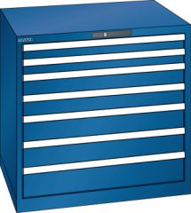 Schubladenschrank 7 Schubladen 870x725x850 RAL 5010 Lista 45x36E 78.692.090