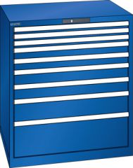 Schubladenschrank 9 Schubladen 870x725x1000 RAL 5005 Lista 45x36E 78.704.100