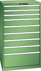 Schubladenschrank 9 Schubladen 870x725x1450 RAL 6011 Lista 45x36E 78.708.030