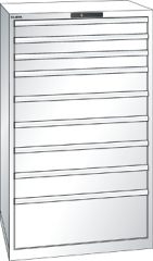 Schubladenschrank 9 Schubladen 870x725x1450 RAL 9010 Lista 45x36E 78.709.110