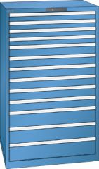 Schubladenschrank 13 Schubladen 870x725x1450 RAL 5019 Lista 45x36E 78.715.040